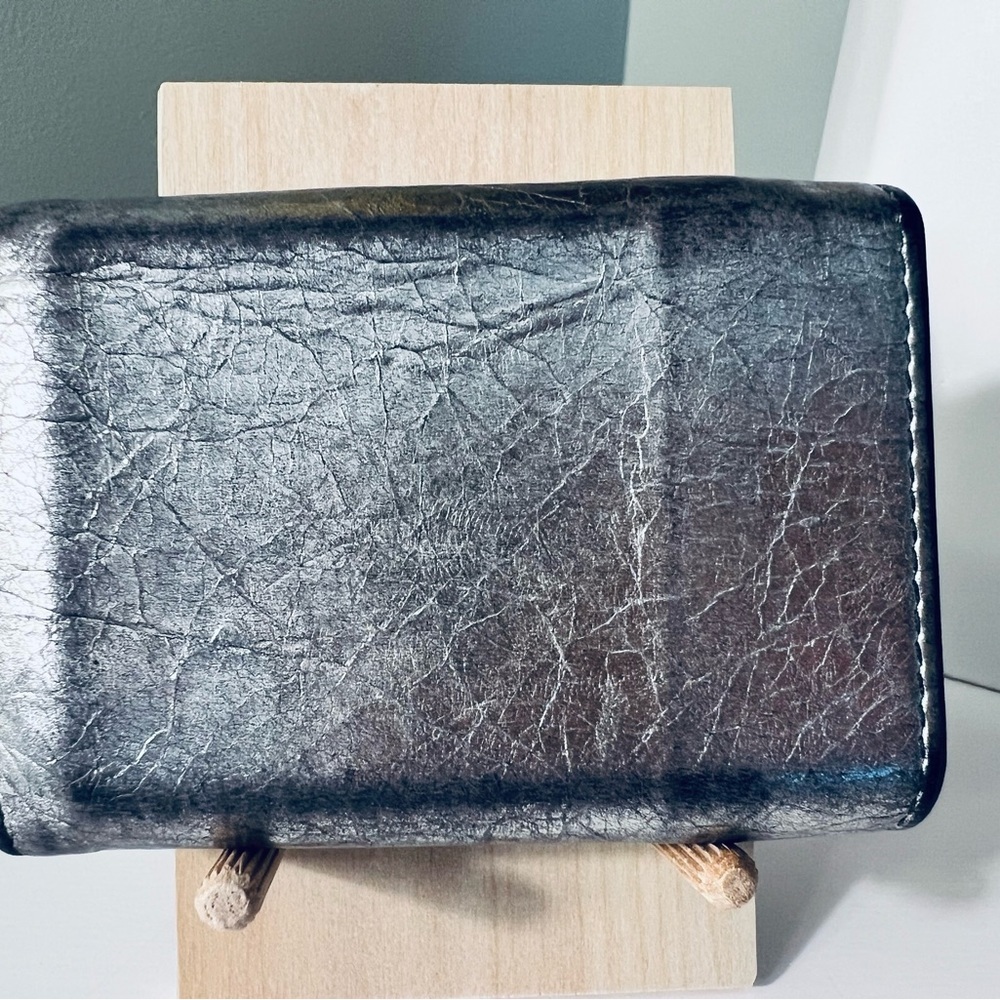Balenciaga Silver Leather Women's Mini Wallet - Picture 3 of 9
